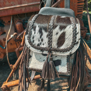 2026 New Trendy Designer 100% Genuine Leather <b>Backpack</b> Bag Animal Printe Fringes Western Style Handmade Hair Fur Travel <b>Backpack</b> - Product Image 1