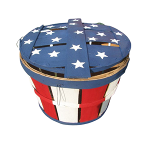 ตะกร้าไม้เอนกประสงค์ลายธงชาติอเมริกัน ตะกร้าตกแต่งสำหรับวันที่ 4 กรกฎาคม จากเวียดนาม - Product Image 1