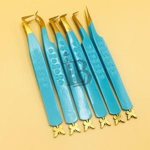 แหนบต่อขนตาแบบใหม่ ดีไซน์ผีเสื้อ สีทอง แหนบต่อขนตาแบบมิงค์ แหนบสีฟ้า แหนบสแตนเลส สไตล์สั่งทำ คุณภาพสูงสุด - Product Image 4