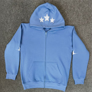 Sweat-shirt à capuche zippé respirant pour homme et femme, décontracté, à manches longues, uni, léger et ample - Product Image 6