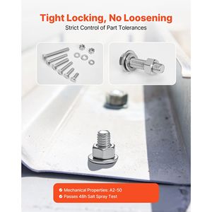 Kit de Surtido de Tornillos Imperiales de 246 Piezas, Acero Inoxidable 1/4-20, 5/16-18, 3/8-16, Juego de Herramientas con Arandelas de Resorte, Pernos y Tuercas - Product Image 4