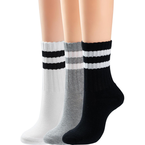 Ankle <b>Socks</b> <b>Women</b> 100% Cotton <b>Socks</b> Striped Breathable Knitted Casual Autumn Adults Standard <b>Thickness</b> Regular Style <b>Socks</b> - Product Image 4