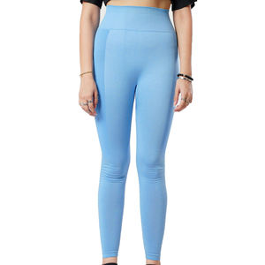 Women High Waist Tight No Front T Line <b>Tummy</b> <b>Control</b> Soft Knitted Solid Quick Dry Breathable Yoga Pants Workout Athletic Full - Product Image 3