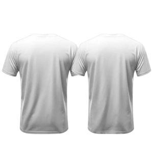 T-shirt blanc en coton pour homme, col rond, coupe classique, manches courtes, jersey tricoté, couleur unie, design simple - Product Image 6