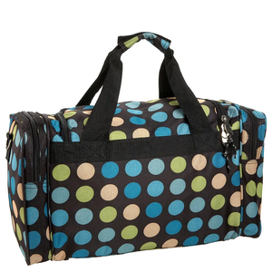 Sac de voyage en polyester imprimé à pois colorés avec bandoulière réglable pour les week-ends sportifs et le transport quotidien - Product Image 1