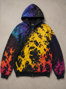 Sweat à capuche personnalisé en coton 100% peint à l'aérographe pour l'hiver |   Graffiti personnalisé avec nom pour la tendance streetwear |   Esthétique Virale TikTok - Product Image 4