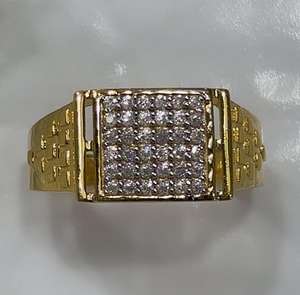 Anillo de Sello Clásico de Lujo para Hombre, Chapado en Oro, con Piedra Natural Cuadrada, Anillo de Boda para Hombre - Product Image 2