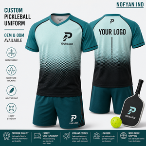 Uniforme de Equipo de Pickleball Personalizado al por Mayor, Conjunto de Jersey y Pantalones Cortos Transpirables que Absorben la Humedad, Ropa Deportiva OEM Directo de Fábrica - Product Image 1