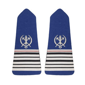 Épaulettes pour hommes en tissu noir avec broderie dorée, cordon doré, taille adulte, taille et logo personnalisables - Product Image 6