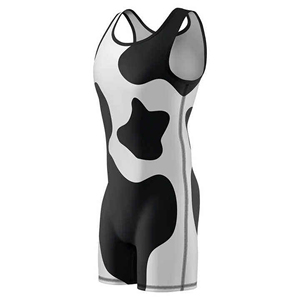 Mens Cow Print <b>Wrestling</b> <b>Singlet</b> Fitted Stretch Spandex Polyester Seamless Compression Sportswear Training <b>Singlet</b> mens <b>singlet</b> - Product Image 1