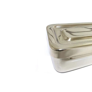 Caja de acero inoxidable personalizable para instrumentos quirúrgicos, bandeja renal manual para consultorios dentales - Product Image 4