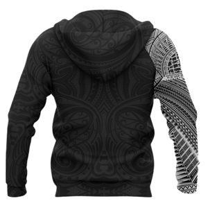 Vente en gros de sweats à capuche personnalisés, coupés et cousus, avec sublimation, motif maori, vêtements d'hiver hawaïens, sweats à capuche polynésiens imprimés sur mesure OEM - Product Image 4