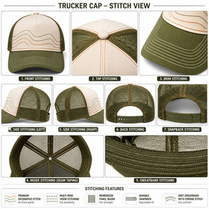 หมวกตาข่ายแบบ Trucker สั่งทำได้ ลดราคาพิเศษ เหมาะสำหรับกิจกรรมกลางแจ้ง ชายหาด ท่องเที่ยว แฟชั่นใหม่สุดฮิตในหมู่วัยรุ่น ขายส่ง - Product Image 4