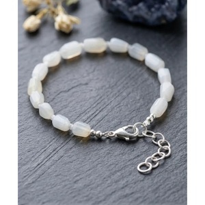 Handcrafted White Moonstone <b>Beaded</b> <b>Bracelet</b>-Fashion Healing <b>Crystal</b> Accessory - Product Image 2