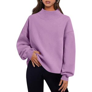 Sudadera de Mujer con Hombros Descubiertos, Mezcla de Poliéster y Algodón, 400g, Invierno, Estampada con Letras, Alta Calidad, Nuevo Estilo - Product Image 5