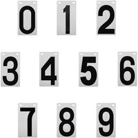2025 segnapunti portatile 0-9 Flip 6 set carte segnapunti numerate 3 1/8X5 1/2 pollici segnapunti e supporto