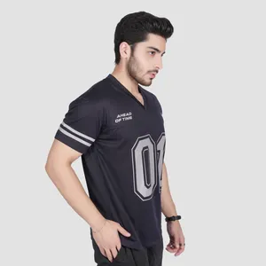 Camiseta deportiva con cuello en V personalizada por sublimación, fabricante de camisetas deportivas de malla para hombre, venta al por mayor OEM, MOQ bajo - Product Image 5