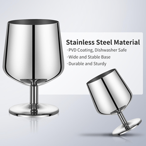 Verre à vin en acier inoxydable de haute qualité, portable, durable, incassable et isolé, idéal pour les fêtes - Product Image 4