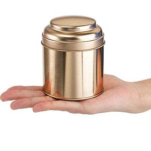 Tarro de Almacenamiento de Cocina Clásico de Cobre con Tapa, Contenedor Decorativo para Té, Café, Azúcar, Especias, Frutos Secos, Organizador de Despensa, Decoración del Hogar - Product Image 1