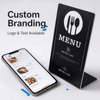Support de comptoir NFC 215 avec puce pour affichage de menu de restaurant – Support de menu interactif pour café, bar, hôtel, table de salle à manger