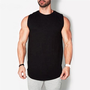Workout Singlet Muscle Gym Sleeveless <b>Bodybuilding</b> <b>Vest</b> Custom Logo Mens Sportswear Cotton Training Tops Plain Blank - Product Image 2
