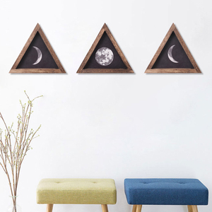 ของตกแต่งผนังรูปทรงสามเหลี่ยมลายดวงจันทร์สไตล์เรโทร ทำจากโลหะ เหมาะสำหรับตกแต่งห้องนอน ห้องนั่งเล่น และบ้าน - Product Image 2