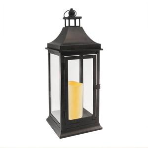 Best Selling Matt <b>Black</b> Glass & Stainless Steel Decorative <b>Lantern</b> American Design Candle Holder <b>Lantern</b> For Home Decoration - Product Image 4