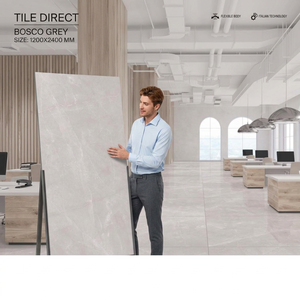 Losas de piedra sinterizada de porcelana brillante Esperda Brown de 1200x2400 mm para pisos y decoración de paredes de hoteles de lujo - Product Image 2