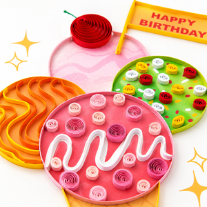 Carte de vœux artisanale personnalisée en quilling, motif crème glacée colorée de luxe, pour anniversaire, élégante carte cadeau en papier, usine OEM/ODM - Product Image 4