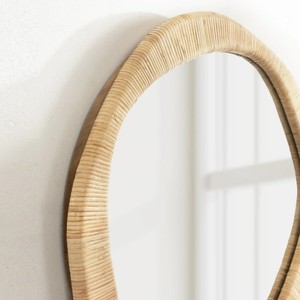 Bohemian Rattan Wall <b>Mirror</b> <b>Irregular</b> Shape Framed Decorative <b>Mirror</b> for Home Interior Living Room made in Vietnam - Product Image 5