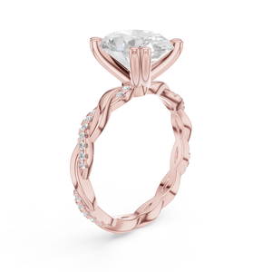 Anillo de Compromiso con Diamante Sintético Cultivado en Laboratorio, Corte Brillante, Color E, Certificado EGL, Plata 925, Lujoso y Moderno para Mujer, Marca Aurum Diam - Product Image 4