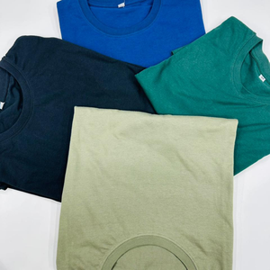 Premium quality fabric green color summer lightweight <b>Tshirt</b> for men with round Collar Men's Casual wear short sleeve made in BD - Product Image 4