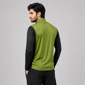 T-shirts à manches longues pour hommes, qualité supérieure, demi-zip, couleur unie, coupe classique, personnalisables, vierges - Product Image 2