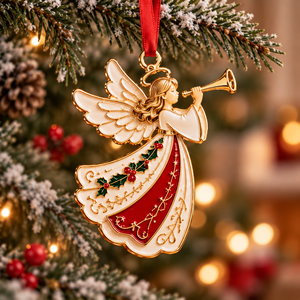 Laser <b>Cut</b> Metal Christmas <b>Tree</b> Ornaments Custom Shape Logo Hollow Hanging Decoration Wholesale - Product Image 3