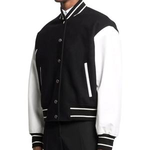 Blouson bombardier d'hiver en satin décontracté pour hommes avec logo personnalisé veste universitaire brodée en tissu satin et boutons en polyester 2026 - Product Image 5