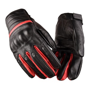 Guantes de Motocicleta de Cuero Genuino Vintage para Hombre, Guantes Deportivos de Protección para Ciclismo y Carreras - Product Image 1