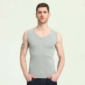 Débardeur de sport 100 % coton sans manches pour fitness, musculation, course à pied et entraînement en salle de sport – Respirant avec logo frontal - Product Image 3