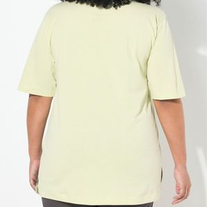 Camiseta para mujer talla grande, diseño personalizado, 100% algodón, color liso, último diseño informal, alta demanda, precio económico, camisetas para mujer - Product Image 2