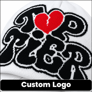 Bonnet tricoté jacquard Y2K chaud avec logo grande lettre imprimé sur toute la surface, design mode, vente en gros, logo personnalisé - Product Image 5