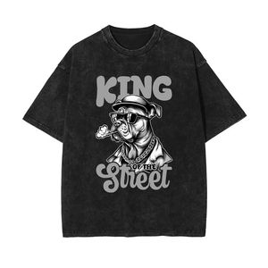 เสื้อยืดสตรีทแวร์คอกลมแขนสั้นสีดำทรงปกติสำหรับผู้ชาย งานฝีมือคุณภาพ ผ้าฝ้าย 100% ระบายอากาศได้ดี เป็นมิตรกับสิ่งแวดล้อม - Product Image 4