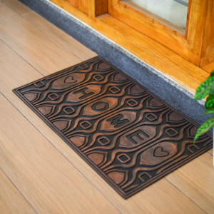 Heritage Shield Antique <b>Gold</b> Rubber Pin Door Mat Heavy Duty Outdoor Anti Slip Welcome Entrance Floor Mat Waterproof - Product Image 3