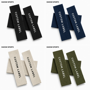 Étiquettes tissées personnalisées haute densité avec logo de marque, accessoires vestimentaires, étiquettes tissées pour col de vêtement, étiquettes d'entretien pour vêtements - Product Image 1