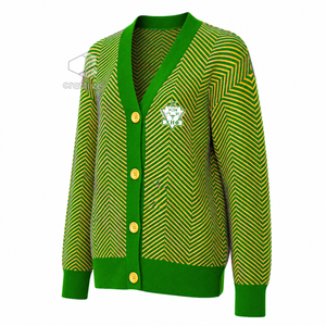 Chi Eta Phi Sorority <b>Cardigan</b> <b>Sweater</b> Women's Embroidered Crest Button front V-Neck Long Sleeve <b>Cardigan</b> Greek Life Apparel - Product Image 2