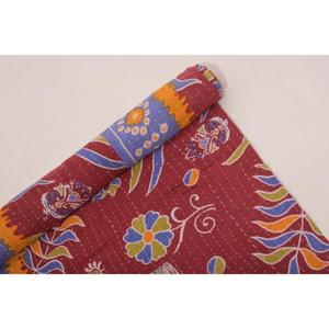 Boho Vintage Cotton Kantha <b>Quilt</b> Reversible <b>Handmade</b> Gudri Bedcover Throw for Bed and Sofa Decor - Product Image 2