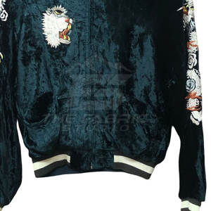 Chaqueta Sukajan de moda urbana para hombre, tela satinada suave, ligera, cómoda y de estilo casual. - Product Image 6