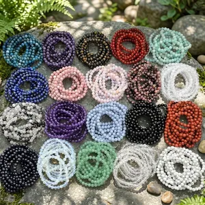 Natural Crystal <b>Bracelets</b> 6-10 mm Bead Healing Gemstone <b>Bracelets</b> Amethyst Onyx Chrysocolla Rose Quartz Lapis Selenite Amazonite - Product Image 5