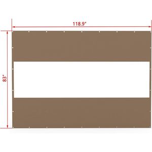 Rideau de protection extérieur robuste de 18 oz, en PVC transparent, résistant aux intempéries et indéchirable, pour patios et tonnelles - Product Image 6