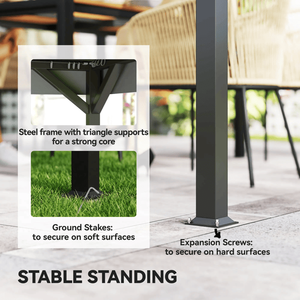 Abri de jardin extérieur avec auvent pour patio, gazebo ou pergola, avec visibilité améliorée - Product Image 5