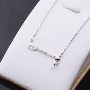 Collier en argent S925 avec pendentif flèche pour femmes, perle, accessoire de bricolage, 283 composants et trouvailles de bijoux semi-finis - Product Image 5