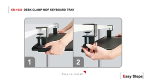 อยู่ใต้โต๊ะลิ้นชักถาดรองคีย์บอร์ดไม้รองรับจอมอนิเตอร์ aidata - Product Image 4